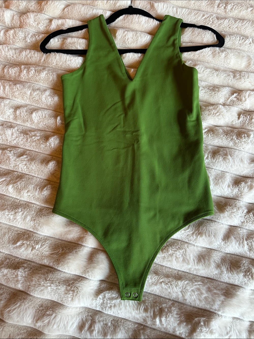 Abercrombie and Fitch Green V-Neck Bodysuit